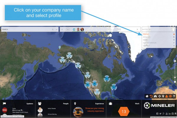 Open your company's profile